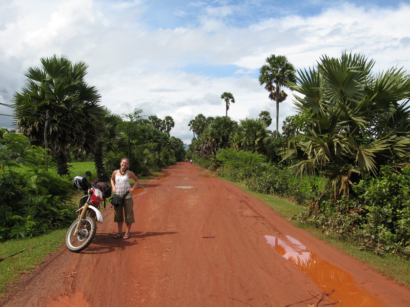 Along the road in the countryside near Kampot