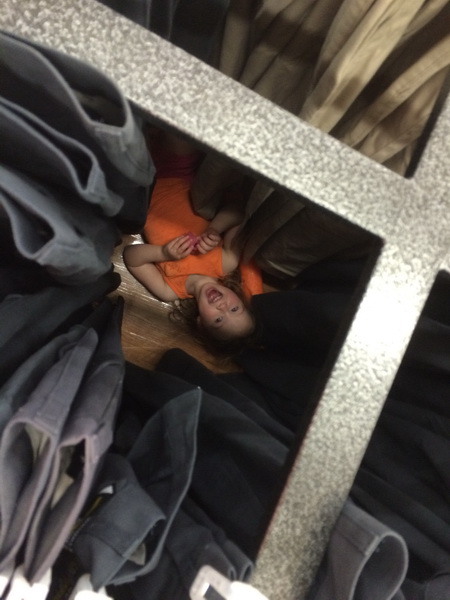 Aya hiding in Walmart